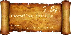 Turcsányi Szibilla névjegykártya
